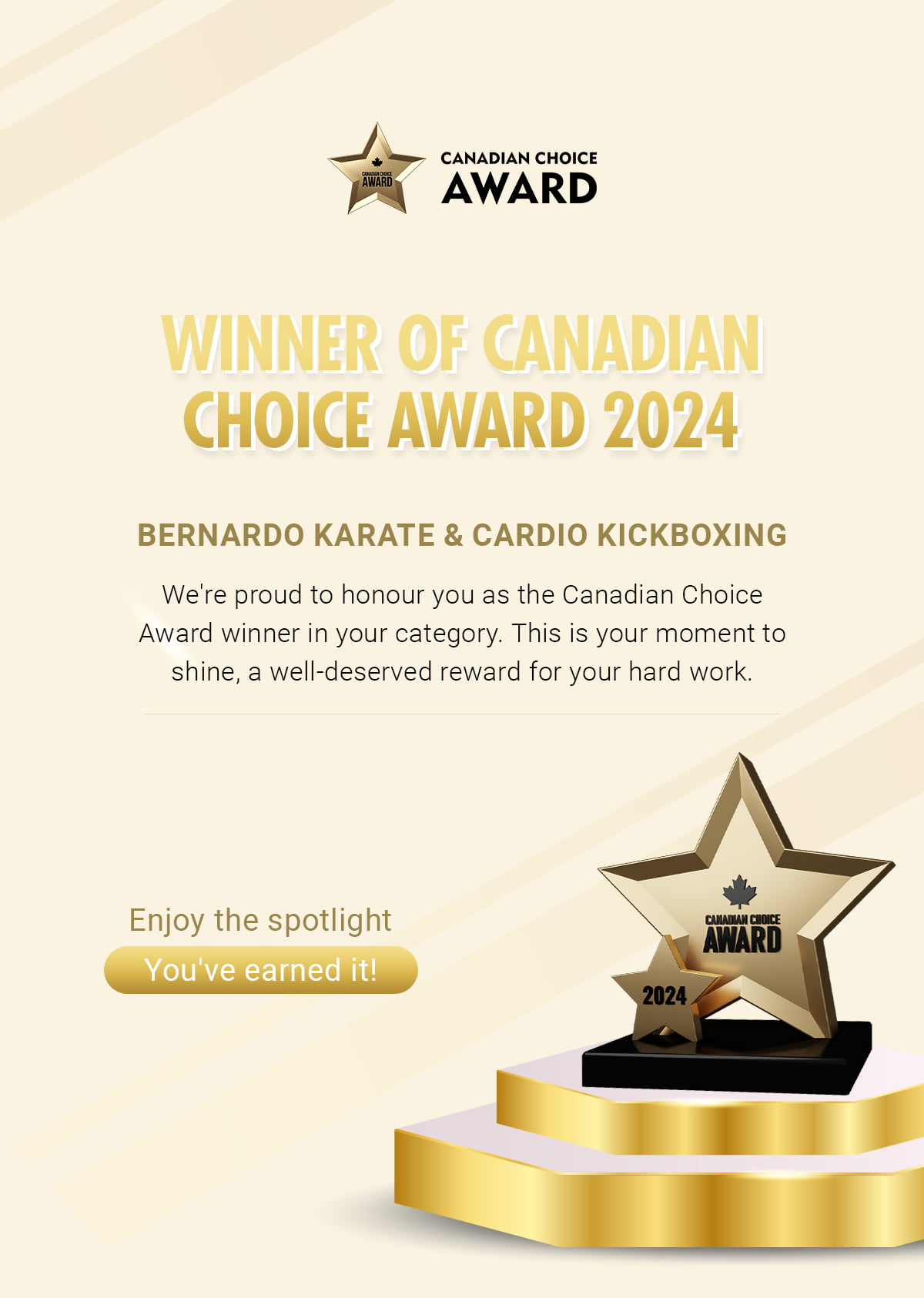Winner Bernardo Karate & Cardio Kickboxing Poster 3