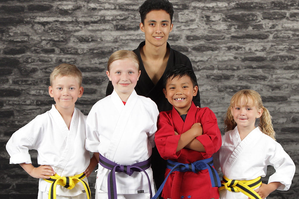 Bernardo Karate students posing