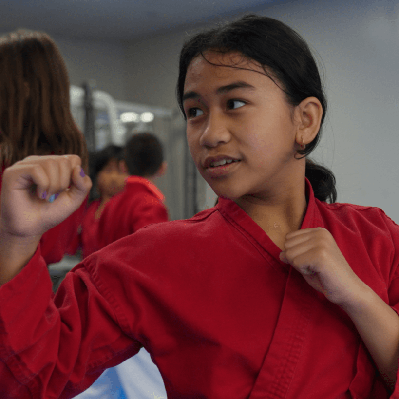 Summer Confidence Course 1 Girl in karate class